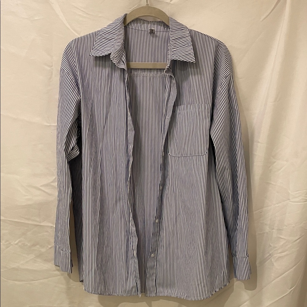 Classic Blue Striped Blouse - Picture 3 of 4